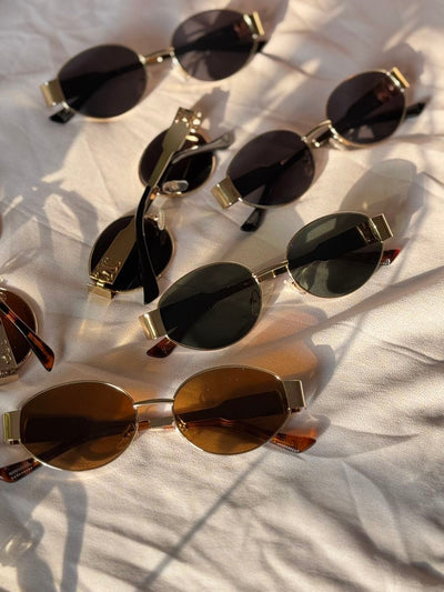 Oval Metal Frame Fashion Glasses